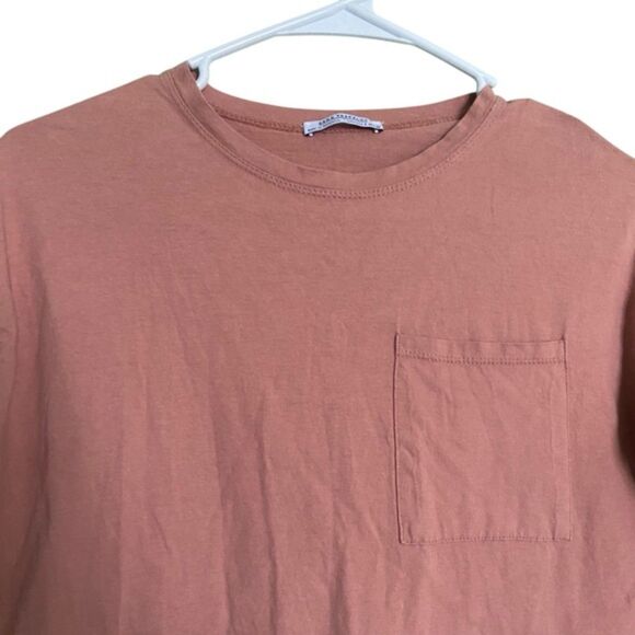 Zara Trafaluc Peplum Ruffle Hem Long Sleeve Pocket Tee Size Small - Picture 4 of 6